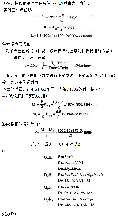 <strong>平面鉸鏈波紋補(bǔ)償器應(yīng)用舉例</strong>